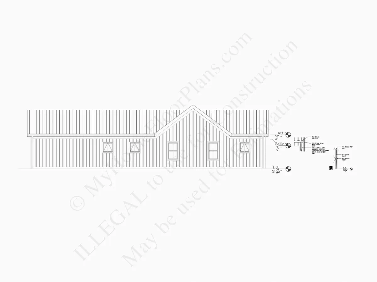 Fasādes 7 – Vienstāva mājas projekts 109 m²: 1 Guļamistabas, 1 Vannasistabas, Atvērta virtuve, Garāža — 82483R