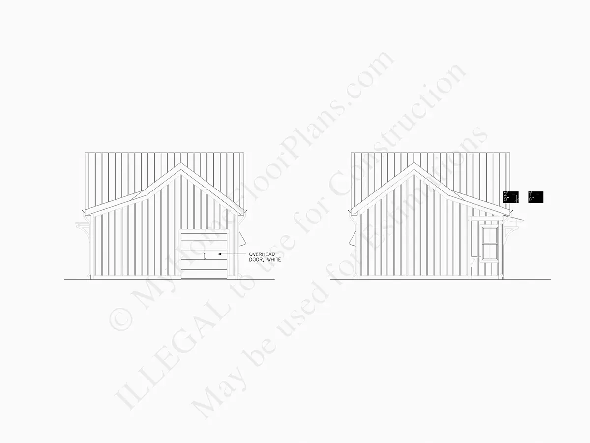 Fasādes 6 – Vienstāva mājas projekts 109 m²: 1 Guļamistabas, 1 Vannasistabas, Atvērta virtuve, Garāža — 82483R
