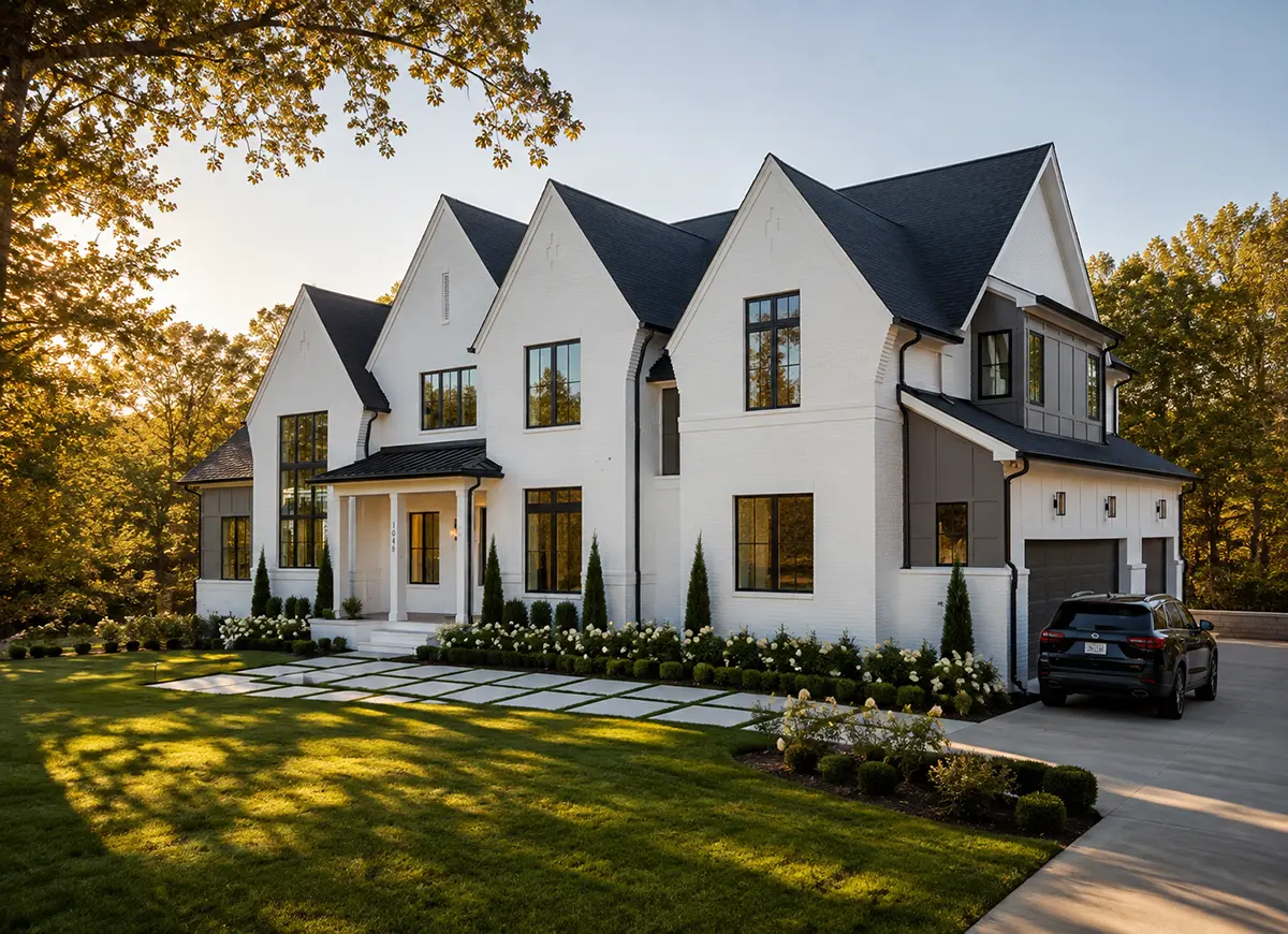 Galvenie attēli 3 – Divstāvu mājas projekts + pagrabu 632 m²: 5 Guļamistabas, Darba istaba, 6 Vannasistabas, Atvērta virtuve, Garāža — 85765R