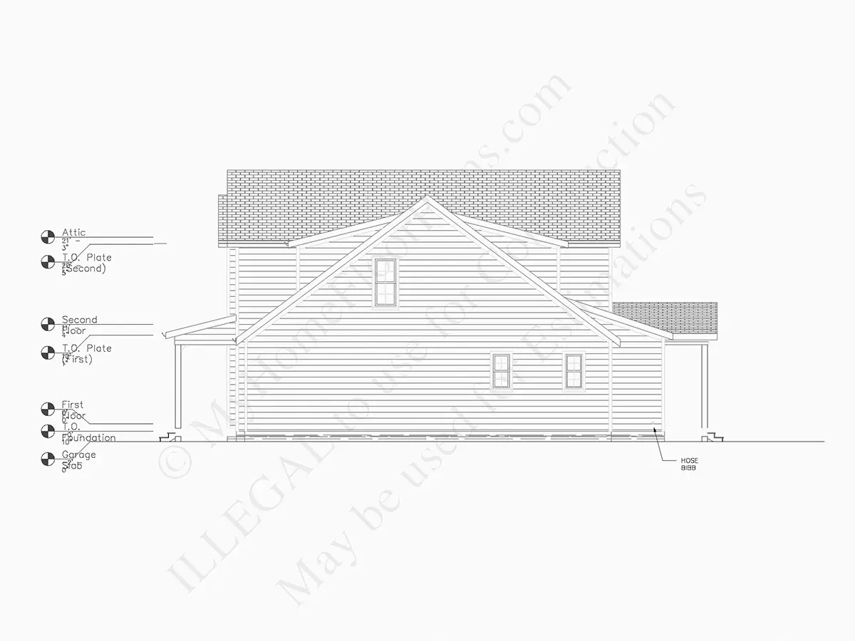 Fasādes 6 – Divstāvu mājas projekts 240 m²: 3 Guļamistabas, Darba istaba, 3 Vannasistabas, Atvērta virtuve, Garāža — 94159R