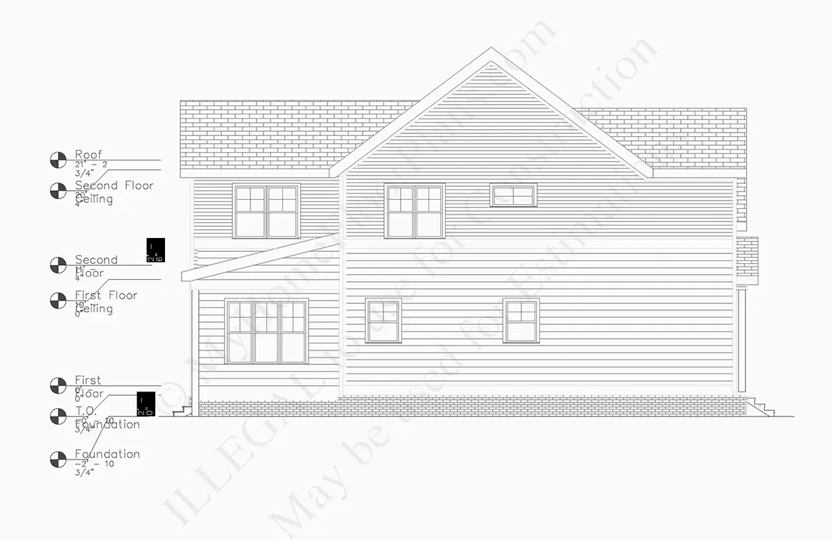 Fasādes 6 – Divstāvu mājas projekts 356 m²: 4 Guļamistabas, 4 Vannasistabas, Atvērta virtuve, Garāža — 13464R