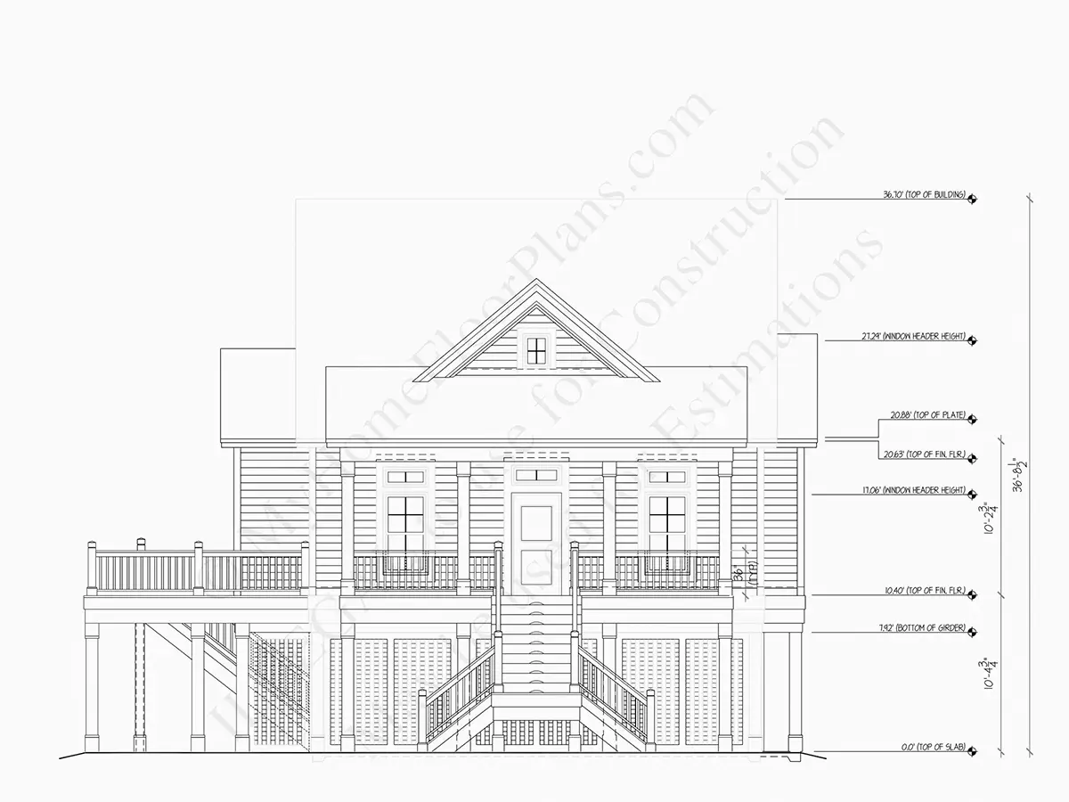 Fasādes 12 – Trīsstāvu mājas projekts 204 m²: 3 Guļamistabas, 4 Vannasistabas, bez Garāžas — 44908R