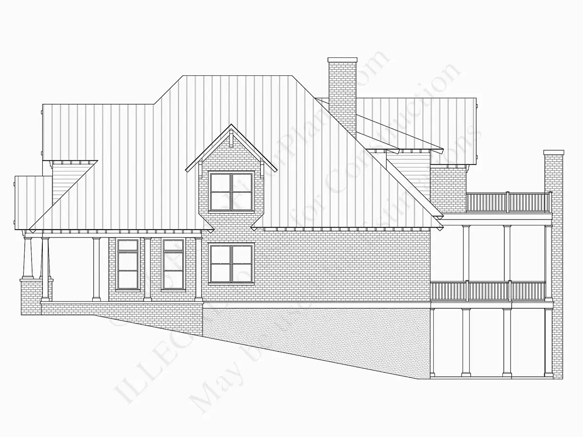 Fasādes 30 – Divstāvu mājas projekts + pagrabu 630 m²: 6 Guļamistabas, 6 Vannasistabas, Atvērta virtuve, Garāža — 59624R