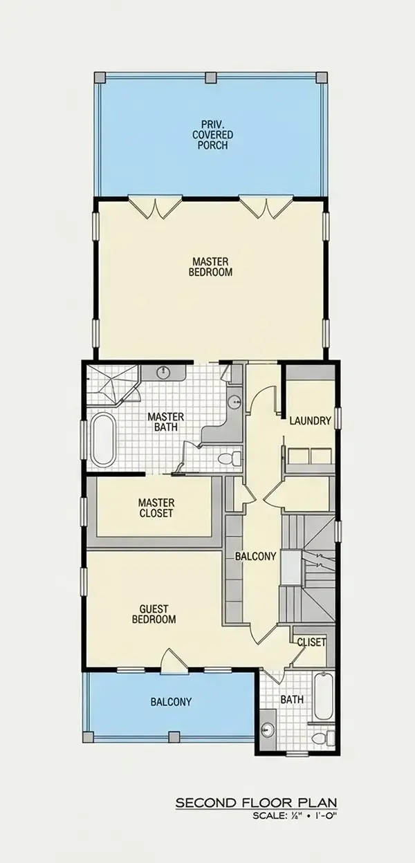 2. stāvs 26 – Trīsstāvu mājas projekts 372 m²: 3 Guļamistabas, 5 Vannasistabas, Atvērta virtuve, Garāža — 58990R