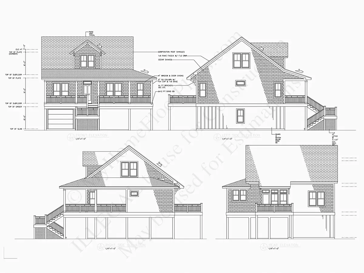 Fasādes 7 – Trīsstāvu mājas projekts 158 m²: 3 Guļamistabas, Darba istaba, 2 Vannasistabas, Atvērta virtuve, Garāža — 92700R