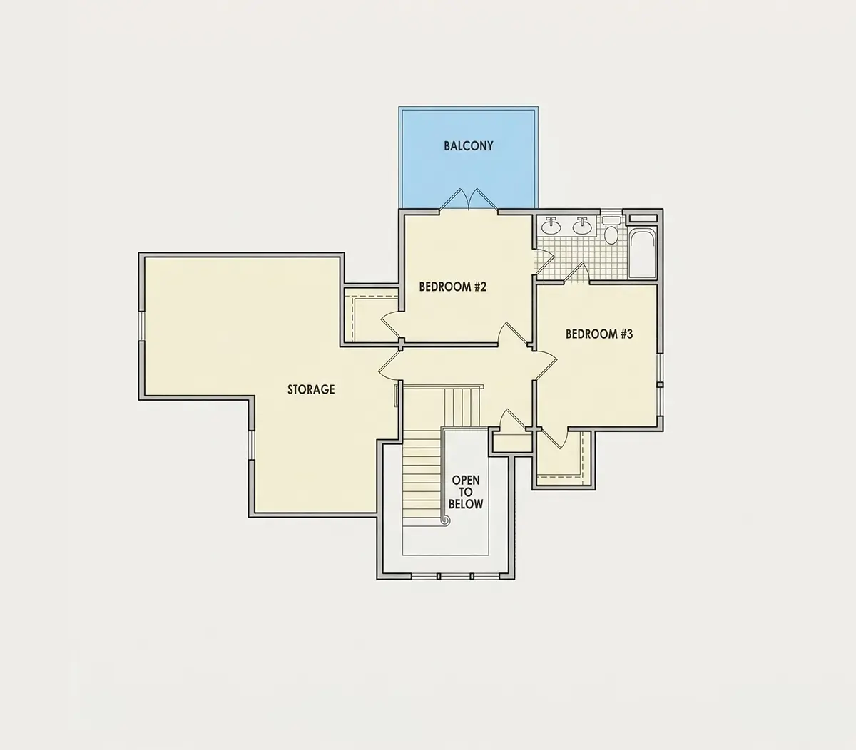 2. stāvs 7 – Mājas projekts ar mansardu 233 m²: 3 Guļamistabas, 3 Vannasistabas, Atvērta virtuve, bez Garāžas — 78316R