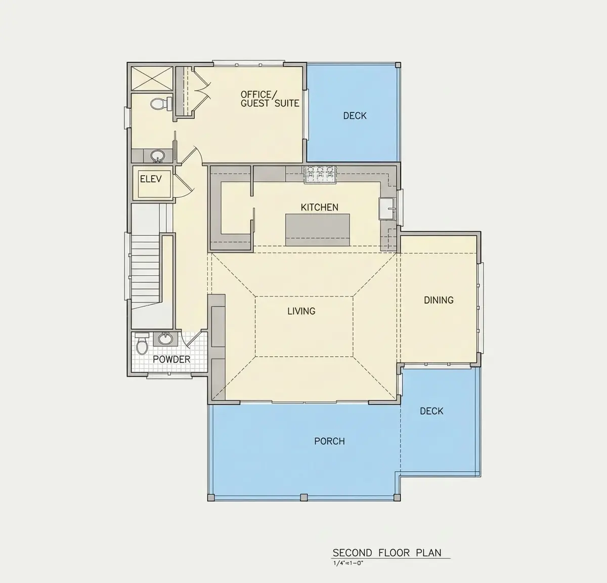 2. stāvs 11 – Trīsstāvu mājas projekts 308 m²: 4 Guļamistabas, 5 Vannasistabas, Atvērta virtuve, Garāža — 90946R
