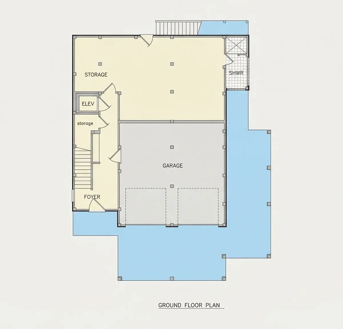 Pagrabs 9 – Trīsstāvu mājas projekts 308 m²: 4 Guļamistabas, 5 Vannasistabas, Atvērta virtuve, Garāža — 90946R