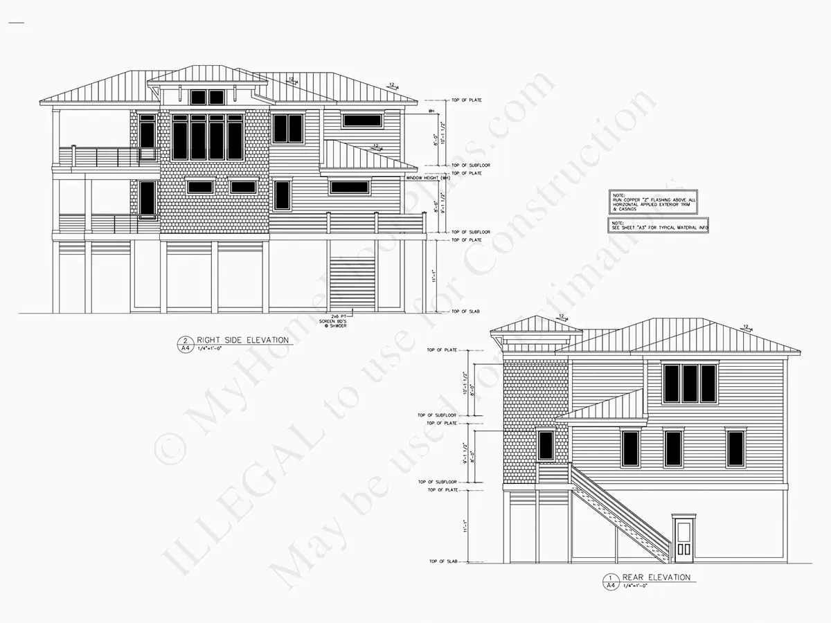 Fasādes 8 – Trīsstāvu mājas projekts 308 m²: 4 Guļamistabas, 5 Vannasistabas, Atvērta virtuve, Garāža — 90946R