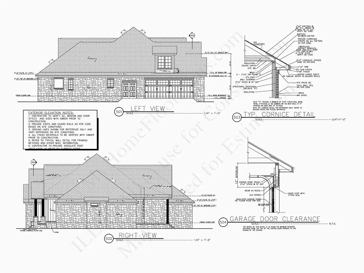 Fasādes 17 – Mājas projekts ar mansardu 241 m²: 4 Guļamistabas, 4 Vannasistabas, Atvērta virtuve, Garāža — 14691R