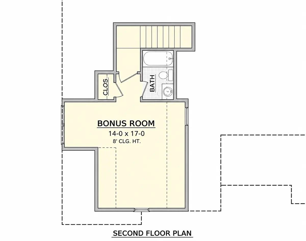 2. stāvs 19 – Mājas projekts ar mansardu 241 m²: 4 Guļamistabas, 4 Vannasistabas, Atvērta virtuve, Garāža — 14691R