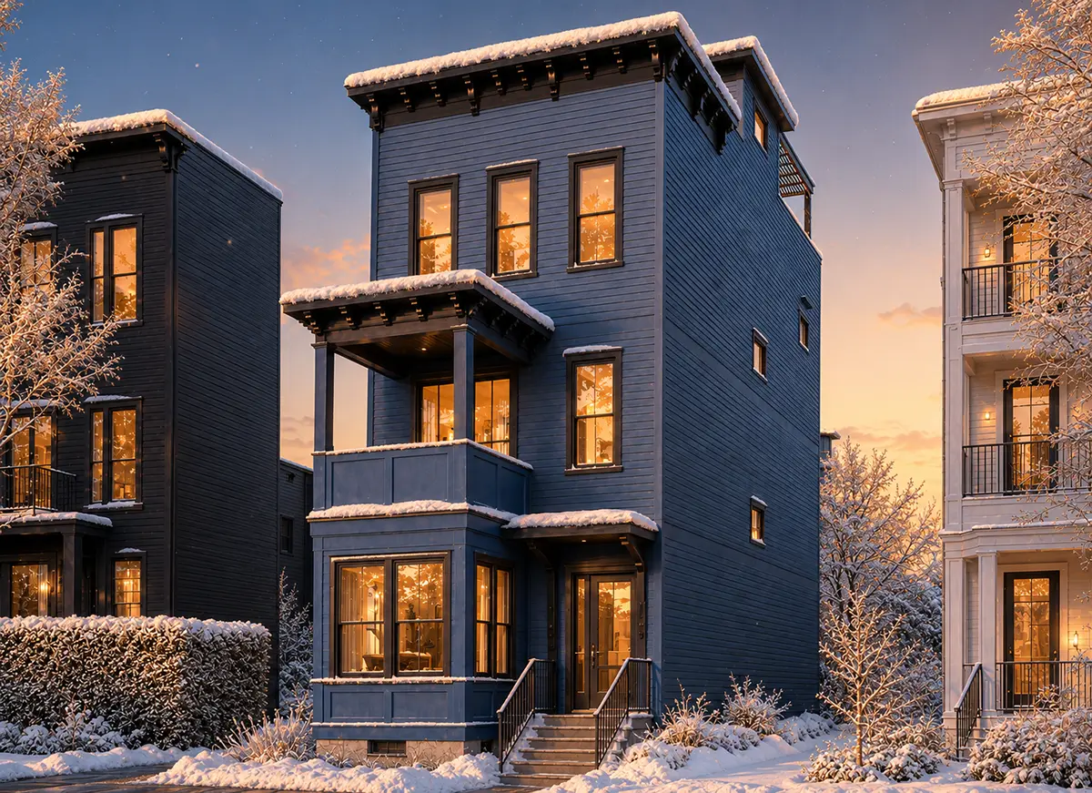 Galvenie attēli 4 – Trīsstāvu mājas projekts 158 m²: 3 Guļamistabas, 3 Vannasistabas, Atvērta virtuve, bez Garāžas — 46831R