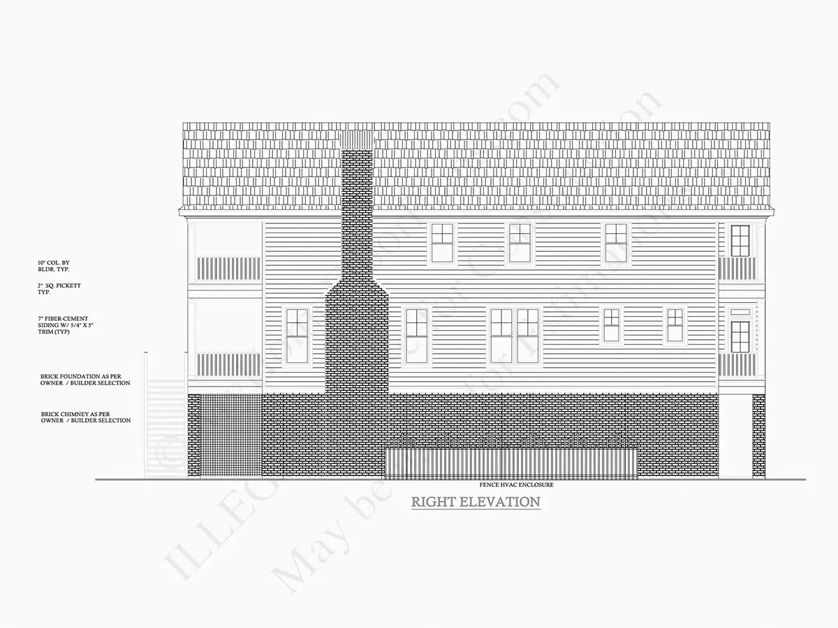 Fasādes 9 – Trīsstāvu mājas projekts 360 m²: 6 Guļamistabas, 6 Vannasistabas, Atvērta virtuve, Garāža — 57962R