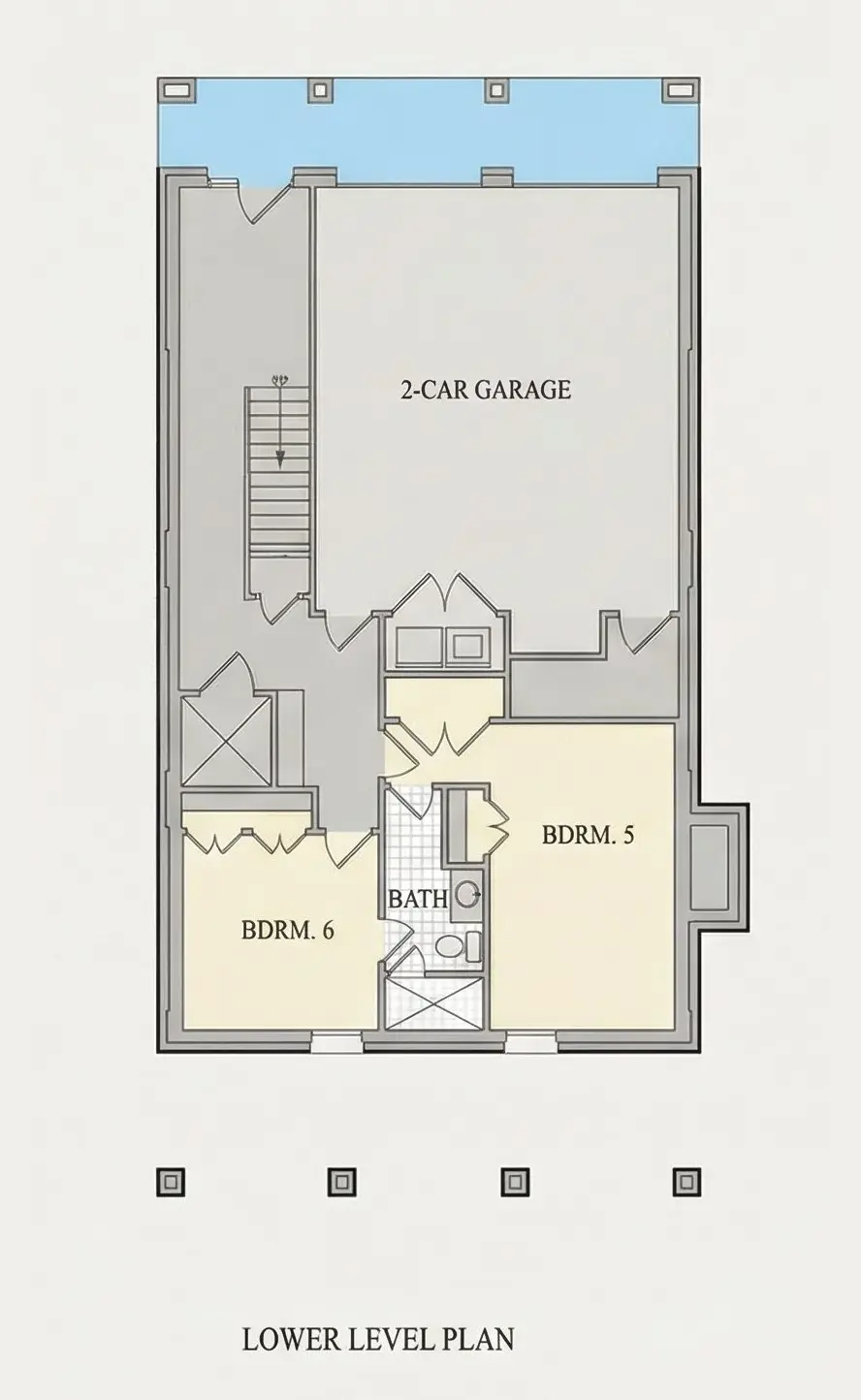 Pagrabs 10 – Trīsstāvu mājas projekts 360 m²: 6 Guļamistabas, 6 Vannasistabas, Atvērta virtuve, Garāža — 57962R
