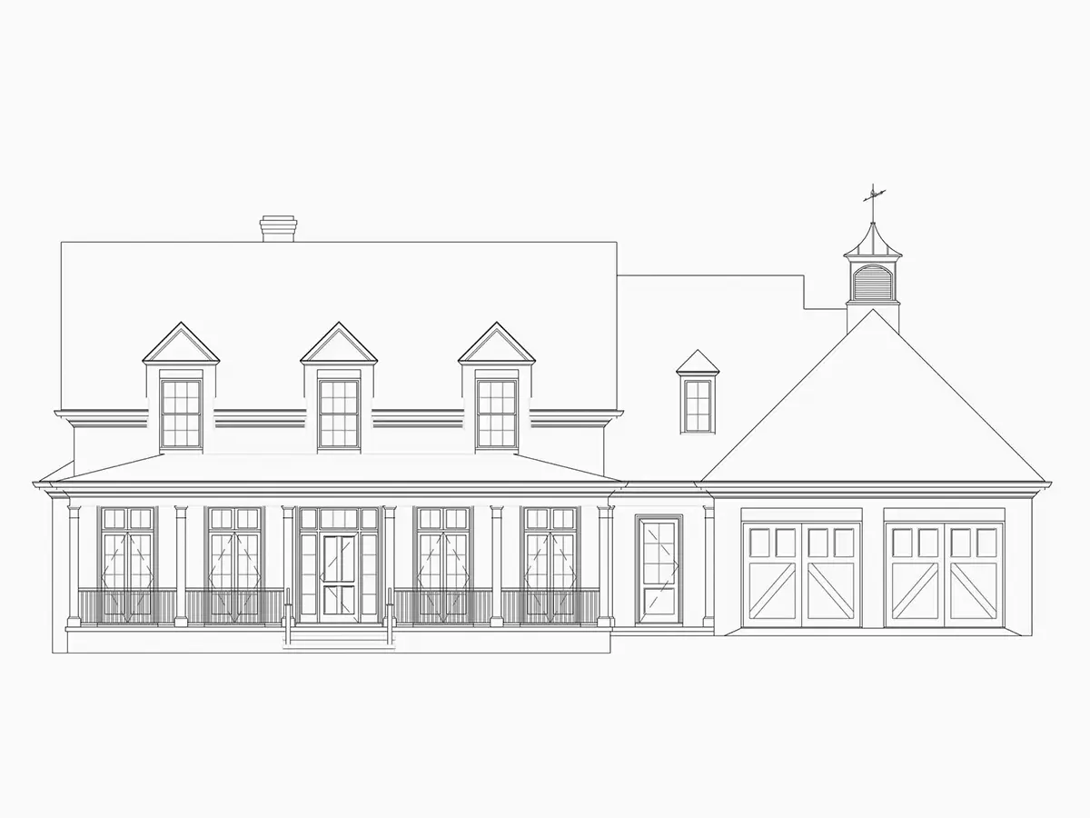 Fasādes 7 – Divstāvu mājas projekts 565 m²: 6 Guļamistabas, 7 Vannasistabas, Garāža — 25088R