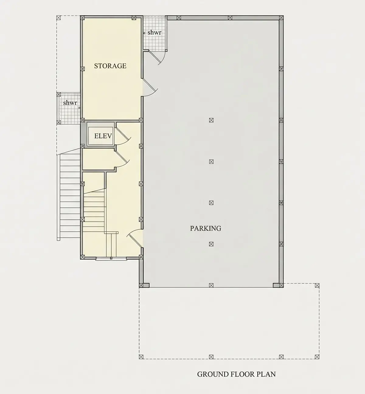 Pagrabs 7 – Trīsstāvu mājas projekts 567 m²: 6 Guļamistabas, Darba istaba, 4 Vannasistabas, Atvērta virtuve, Garāža — 55440R