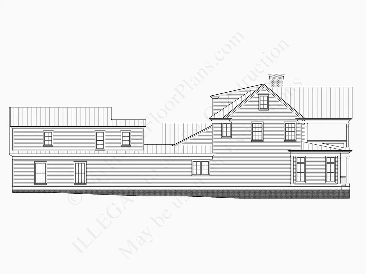 Fasādes 6 – Divstāvu mājas projekts 466 m²: 4 Guļamistabas, Darba istaba, 6 Vannasistabas, Atvērta virtuve, Garāža — 10656R