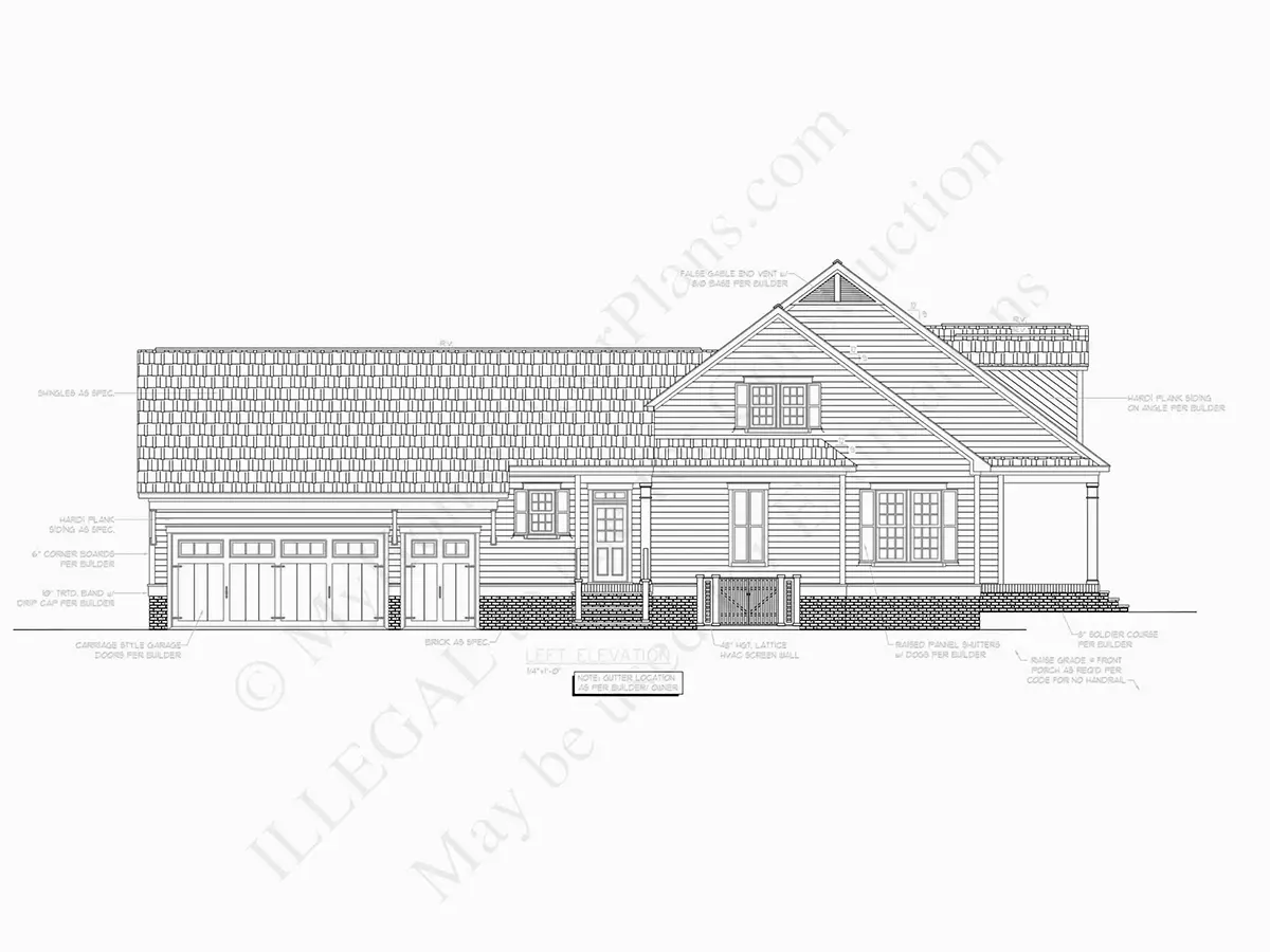 Fasādes 8 – Mājas projekts ar mansardu 299 m²: 4 Guļamistabas, Darba istaba, 4 Vannasistabas, Atvērta virtuve, Garāža — 28129R