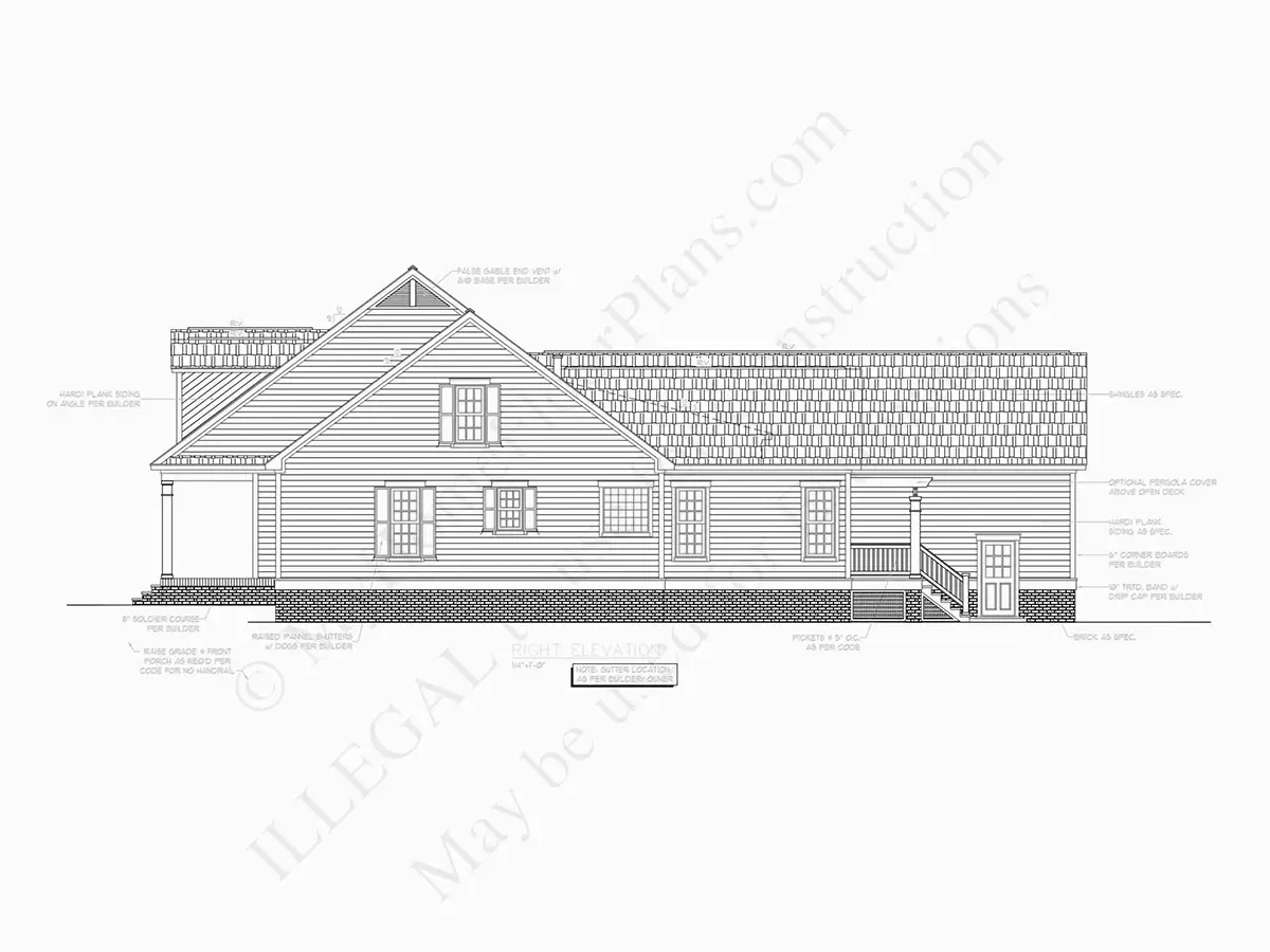Fasādes 9 – Mājas projekts ar mansardu 299 m²: 4 Guļamistabas, Darba istaba, 4 Vannasistabas, Atvērta virtuve, Garāža — 28129R