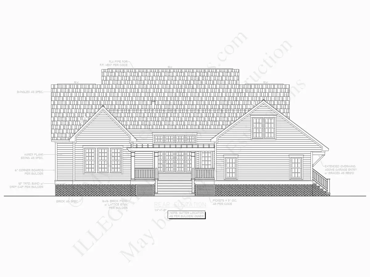 Fasādes 7 – Mājas projekts ar mansardu 299 m²: 4 Guļamistabas, Darba istaba, 4 Vannasistabas, Atvērta virtuve, Garāža — 28129R