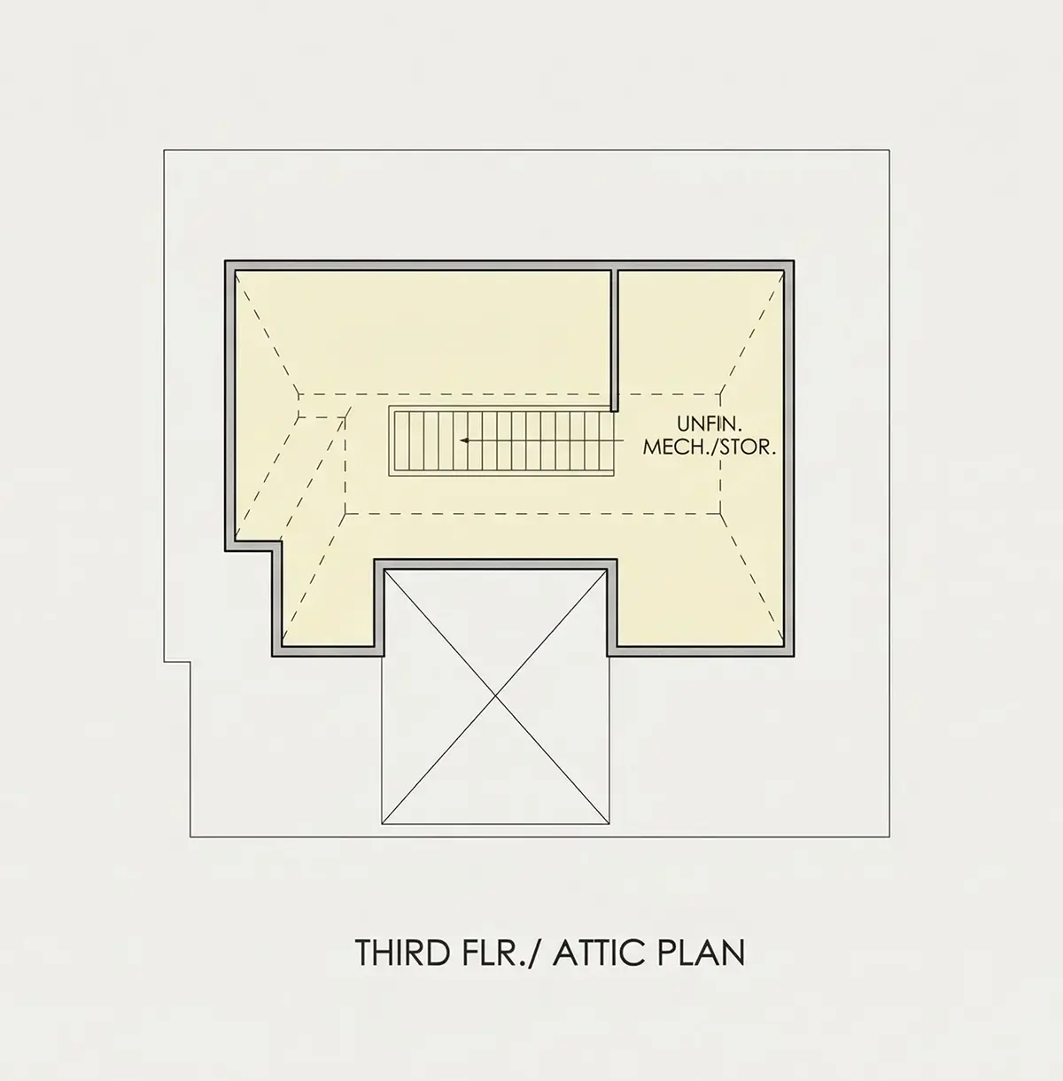 3. stāvs 28 – Divstāvu mājas projekts 391 m²: 5 Guļamistabas, 6 Vannasistabas, Atvērta virtuve, Garāža — 11740R