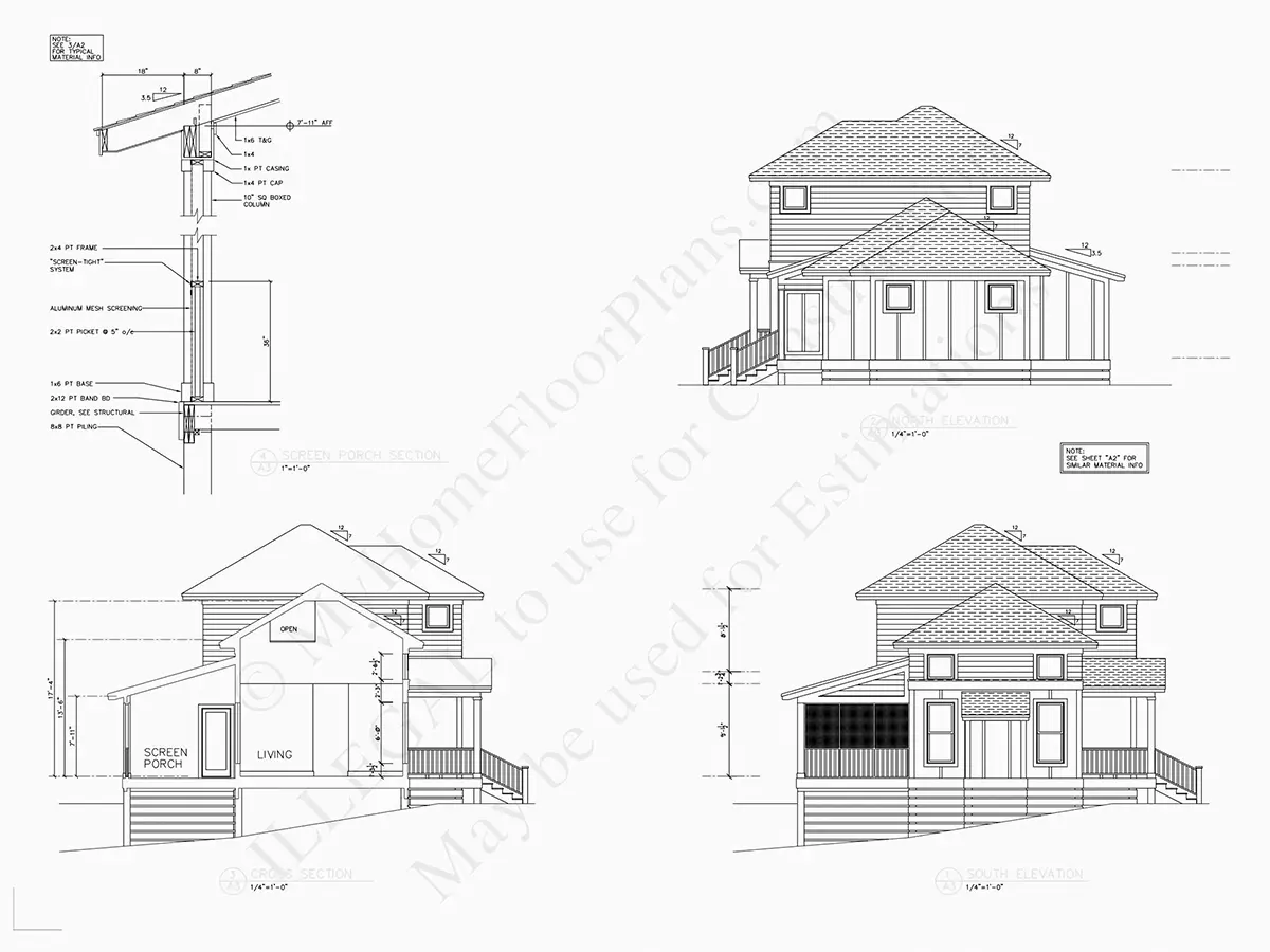 Fasādes 20 – Divstāvu mājas projekts 158 m²: 4 Guļamistabas, Darba istaba, 4 Vannasistabas, Atvērta virtuve, Garāža — 78159R