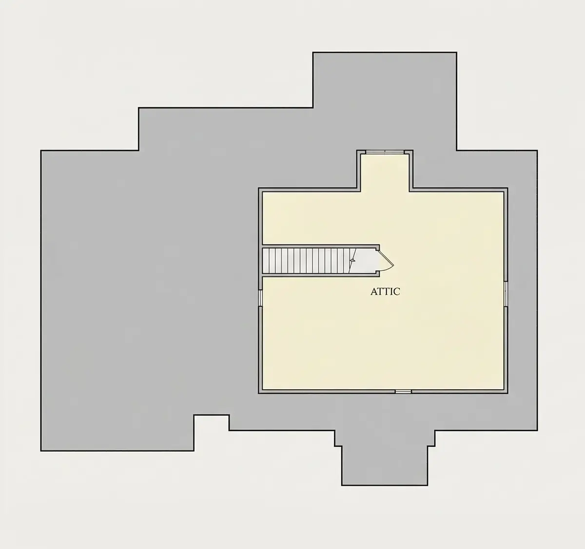3. stāvs 31 – Divstāvu mājas projekts 234 m²: 4 Guļamistabas, Darba istaba, 3 Vannasistabas, Atvērta virtuve, Garāža — 20216R