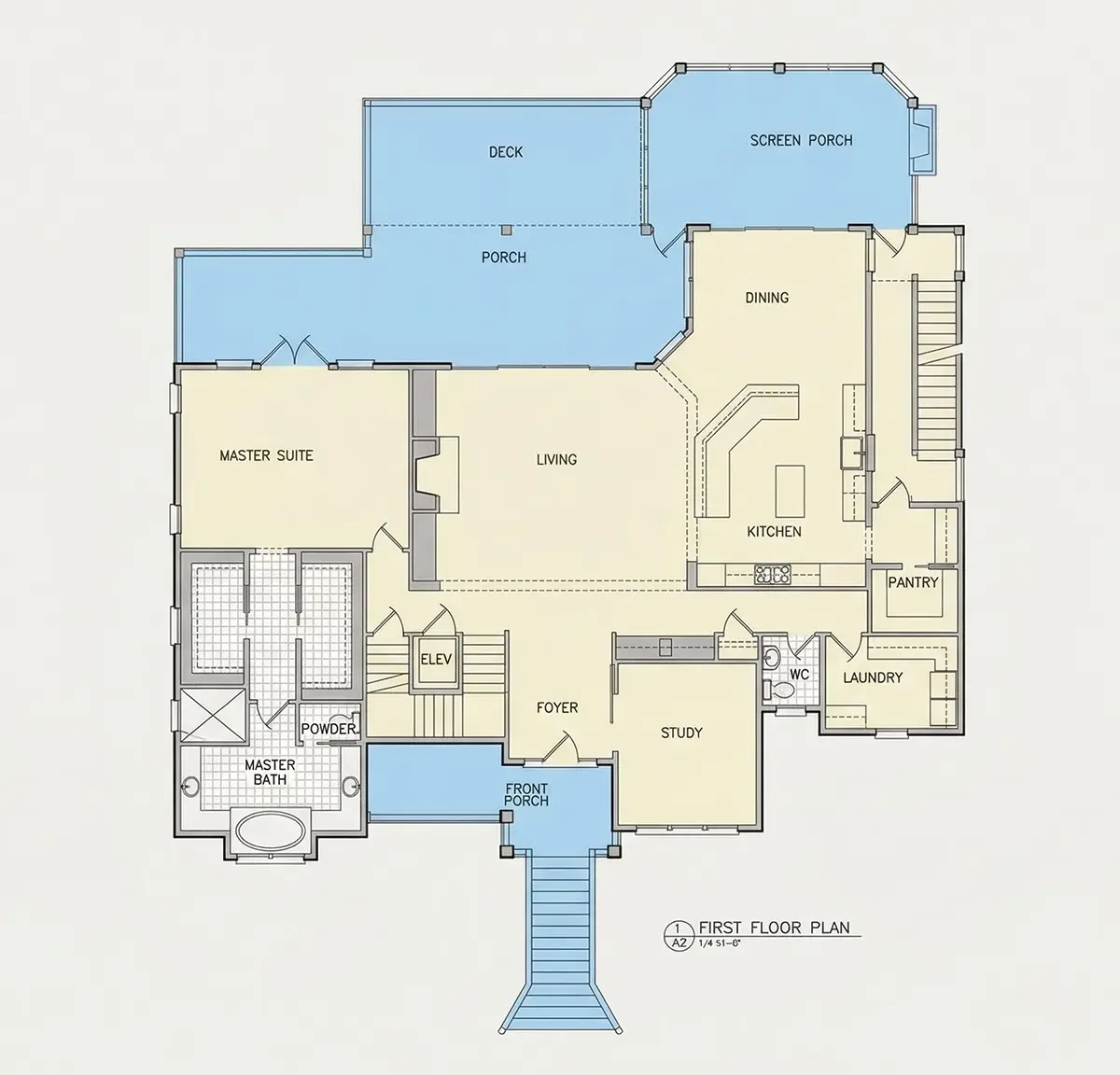 1. stāvs 9 – Trīsstāvu mājas projekts 392 m², 4 Guļamistabas — 81508R