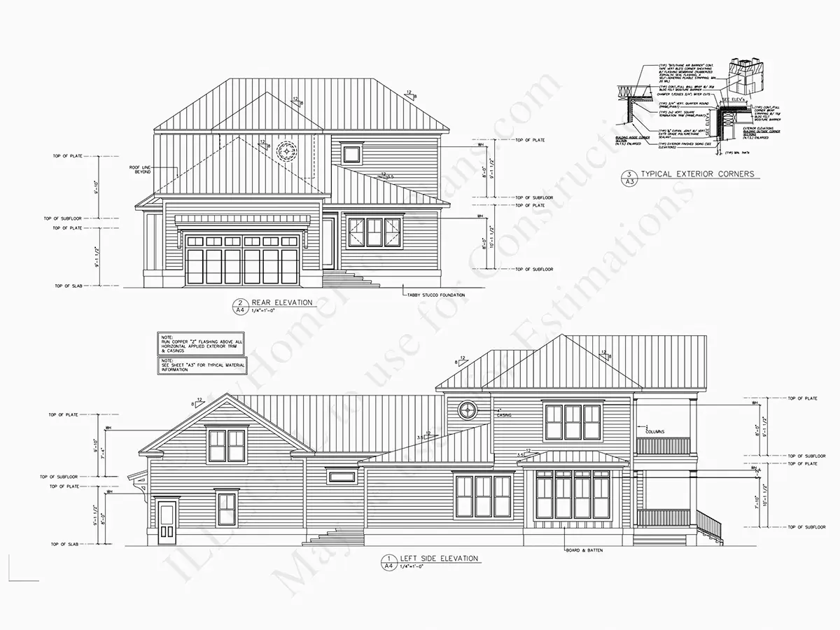 Fasādes 10 – Divstāvu mājas projekts 396 m², 3 Guļamistabas — 68310R