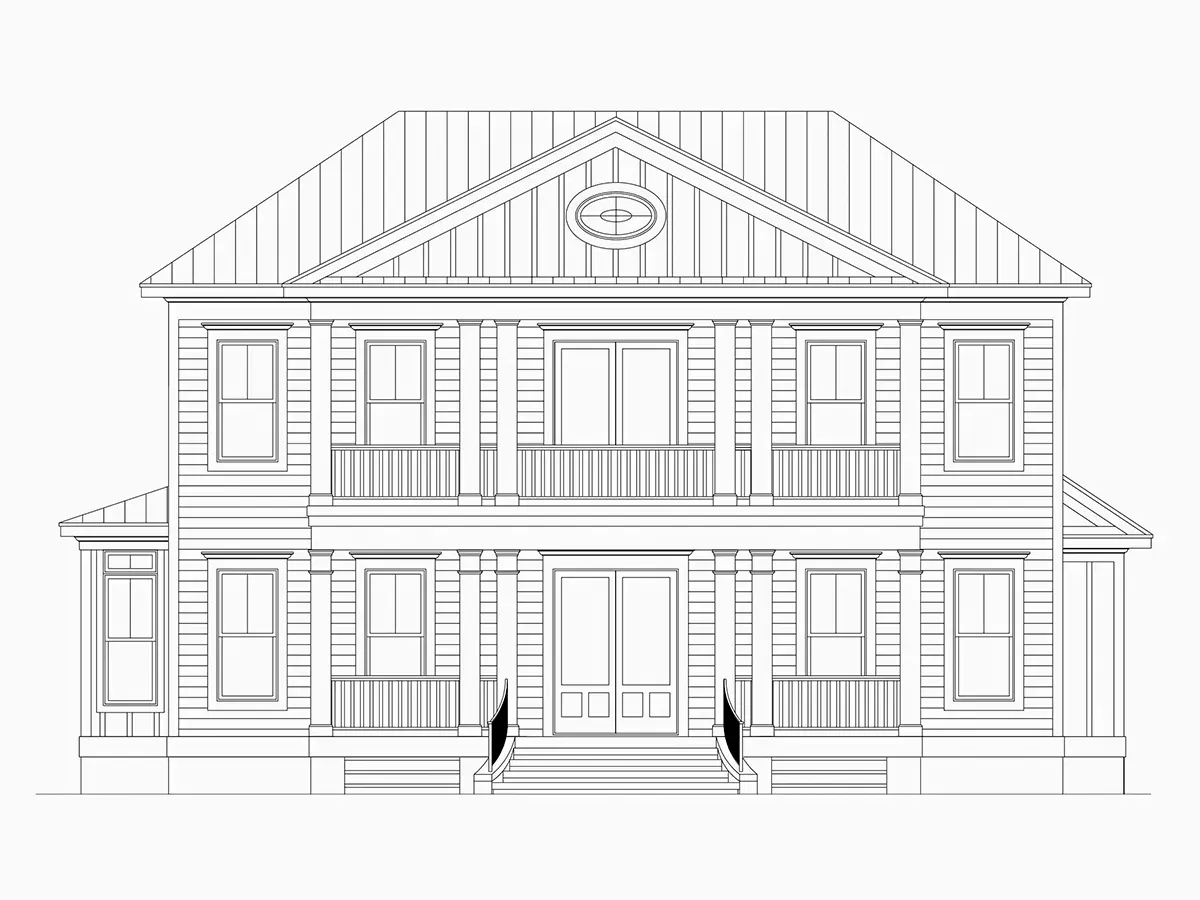 Fasādes 8 – Divstāvu mājas projekts 396 m², 3 Guļamistabas — 68310R