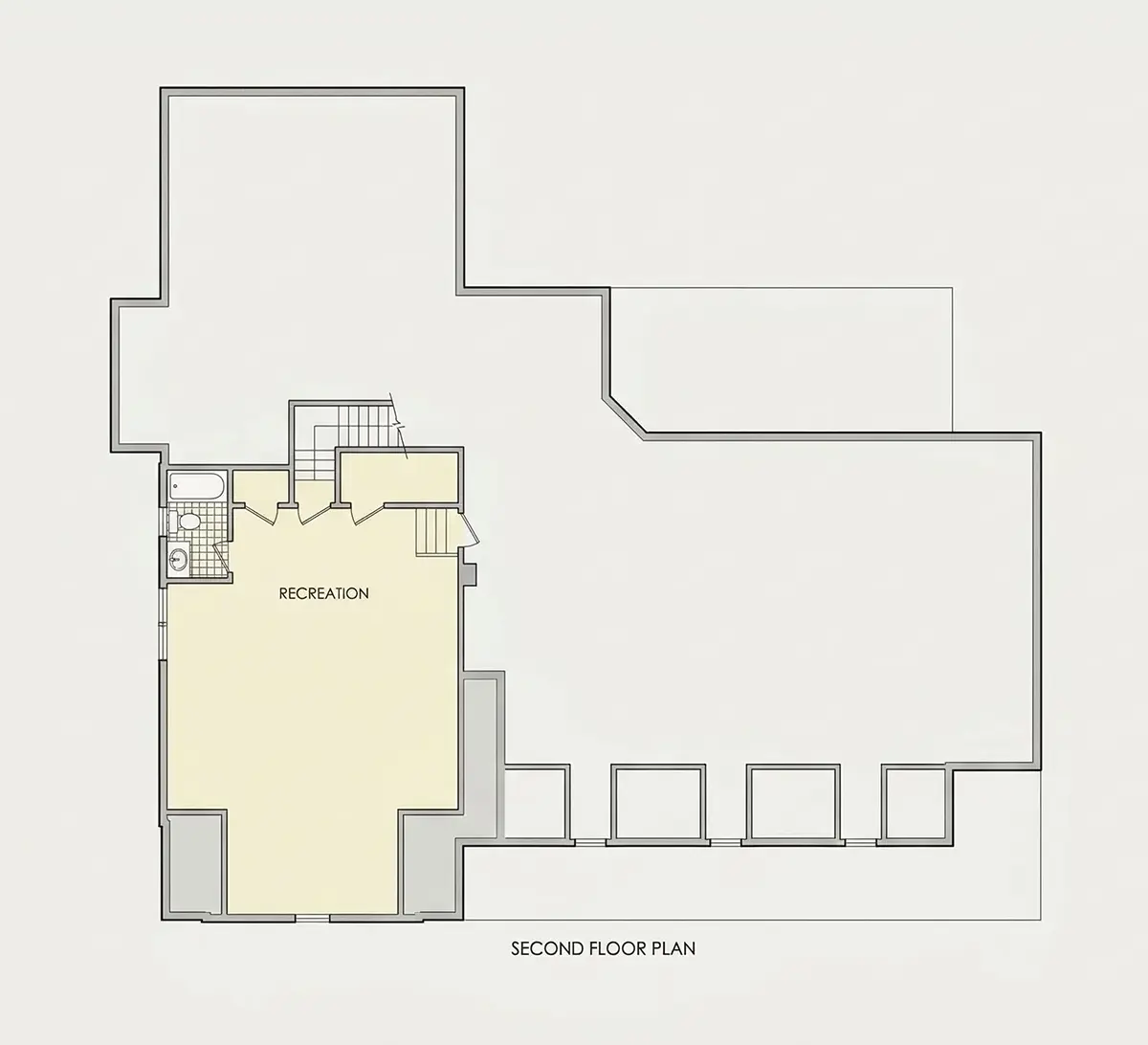 2. stāvs 12 – Mājas projekts ar mansardu 283 m², 2 Guļamistabas — 79515R