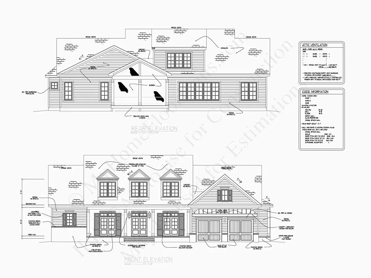 Fasādes 8 – Mājas projekts ar mansardu 329 m², 4 Guļamistabas — 45616R