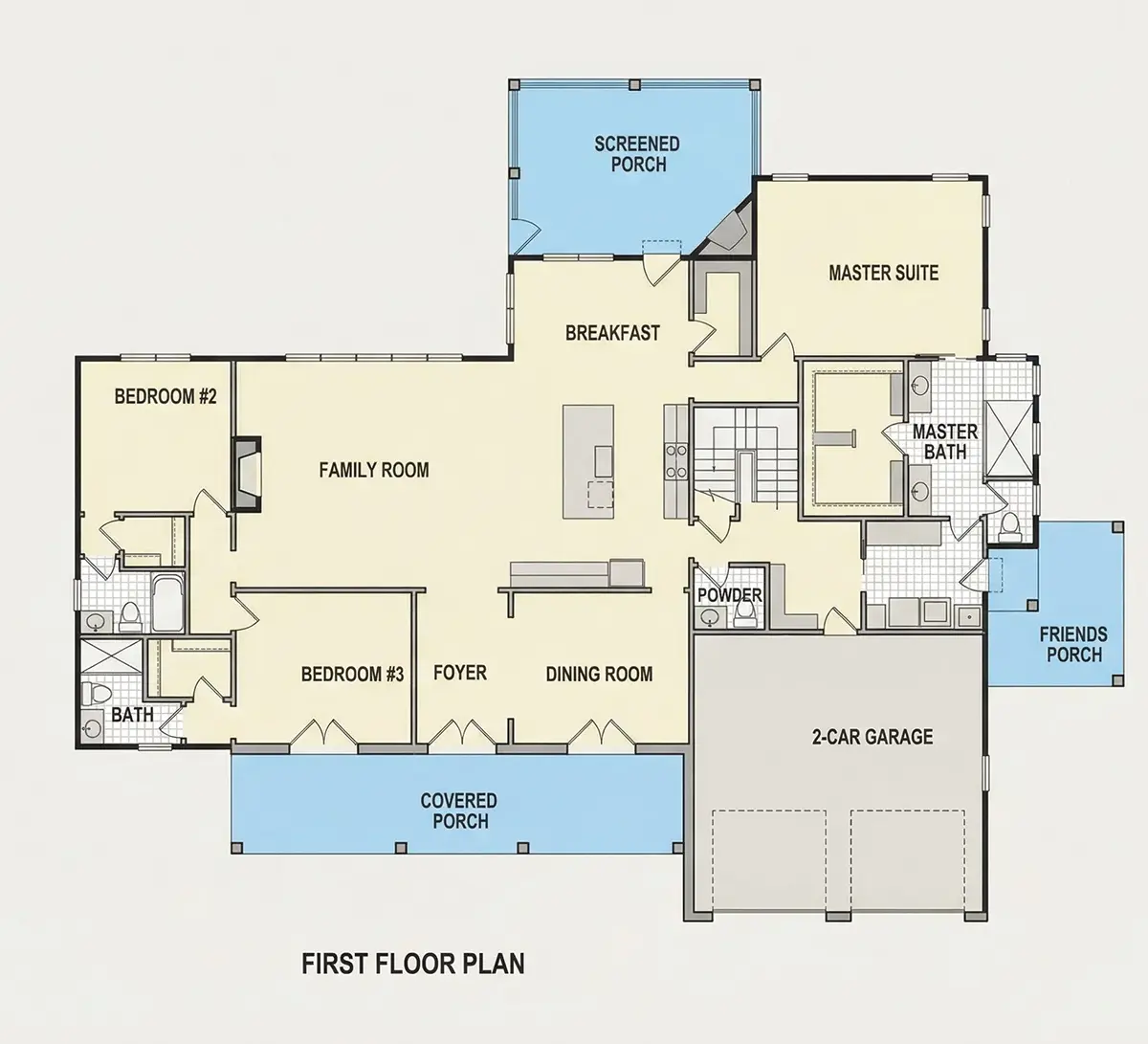 1. stāvs 10 – Mājas projekts ar mansardu 329 m², 4 Guļamistabas — 45616R