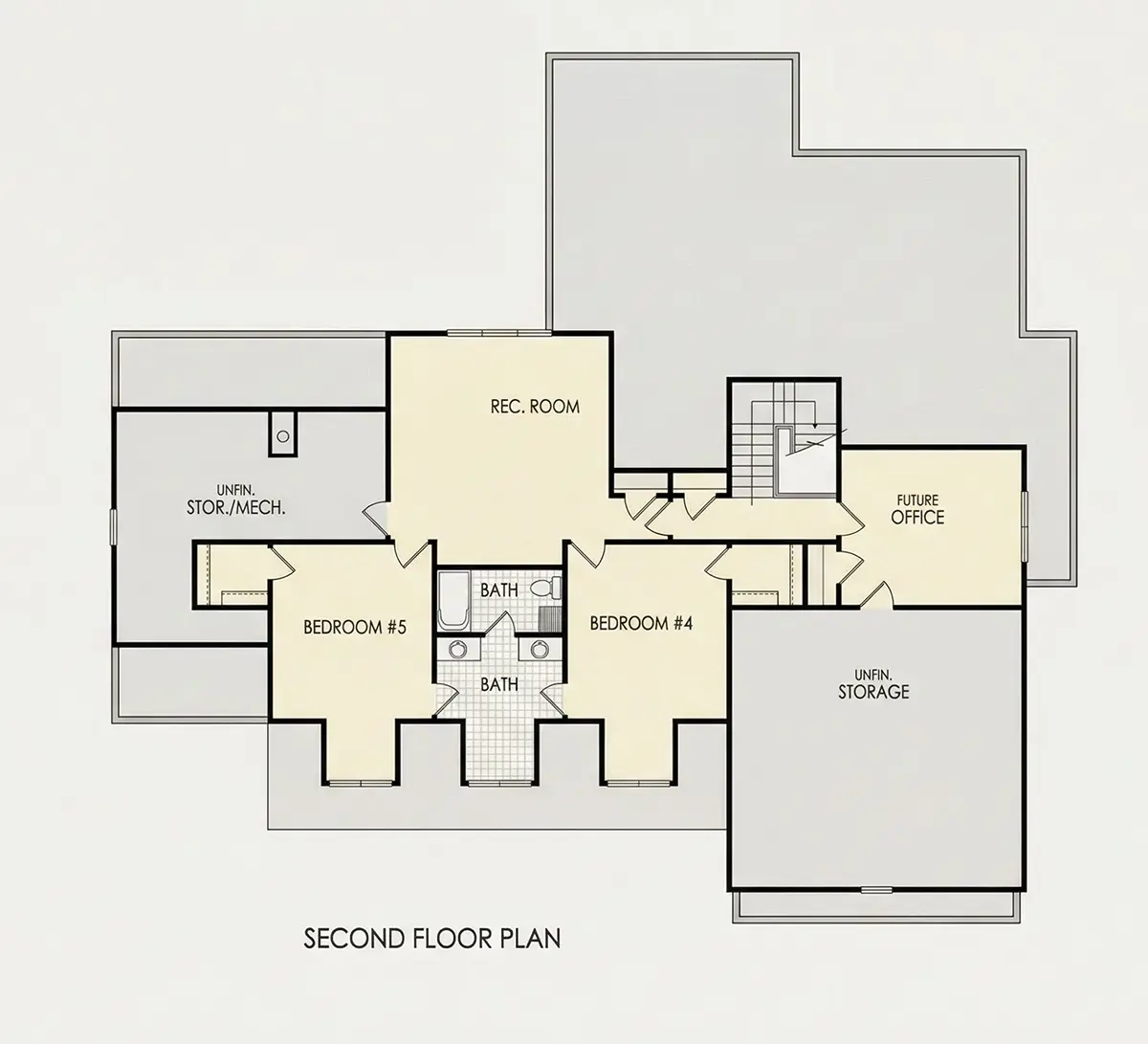 2. stāvs 11 – Mājas projekts ar mansardu 329 m², 4 Guļamistabas — 45616R