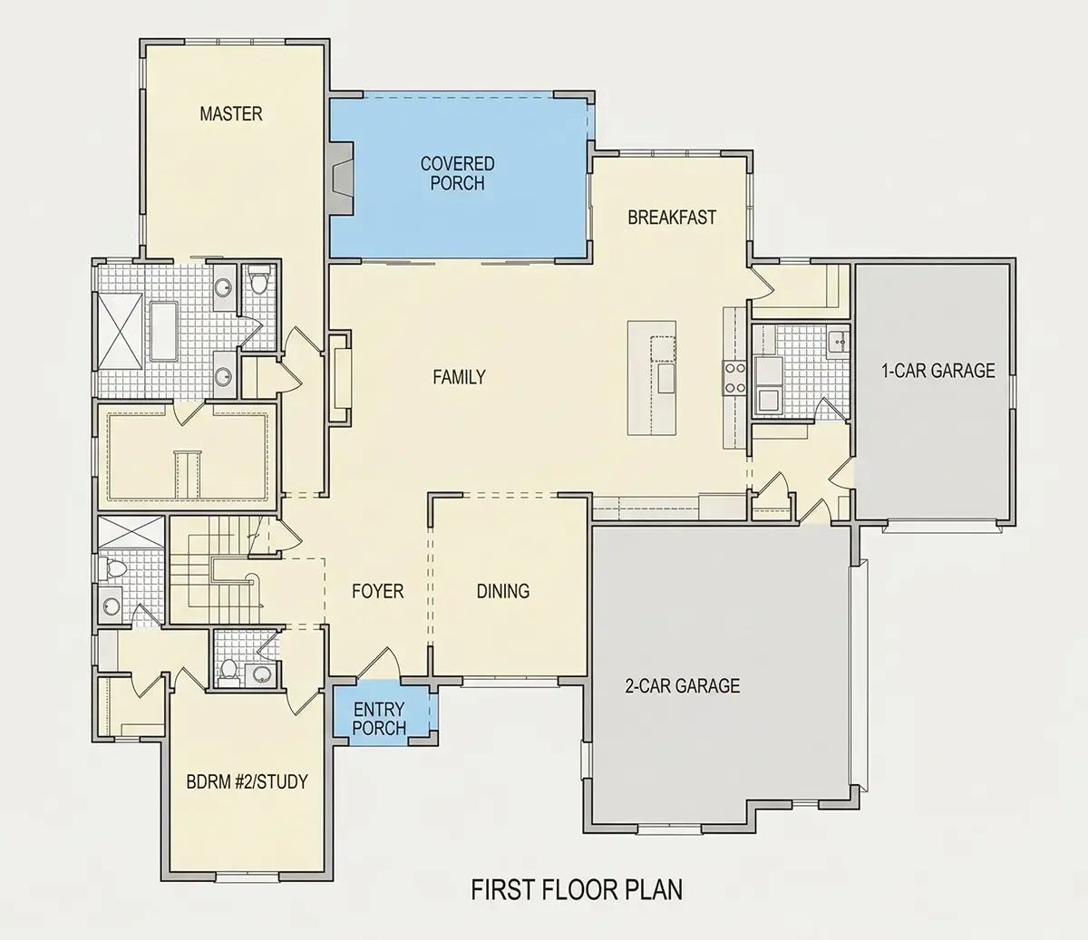 1. stāvs 12 – Divstāvu mājas projekts 375 m², 4 Guļamistabas — 32038R