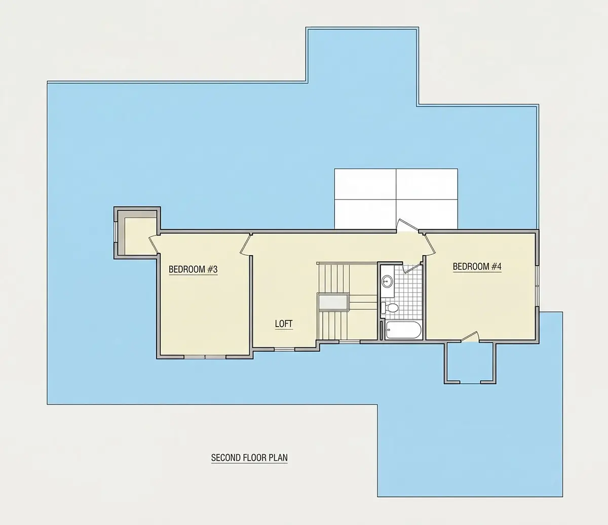 2. stāvs 9 – Divstāvu mājas projekts 348 m², 4 Guļamistabas — 82521R