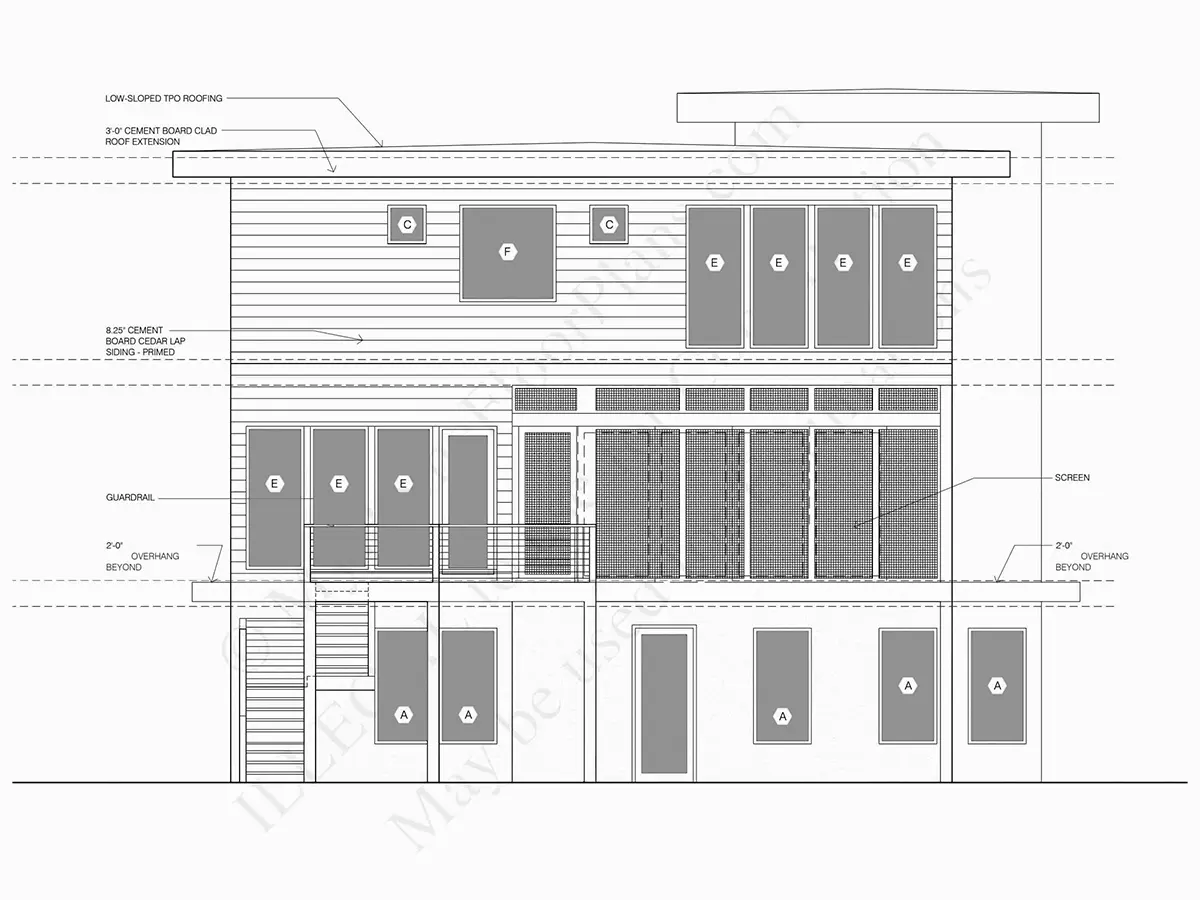 Fasādes 22 – Trīsstāvu mājas projekts 351 m², 5 Guļamistabas — 70598R