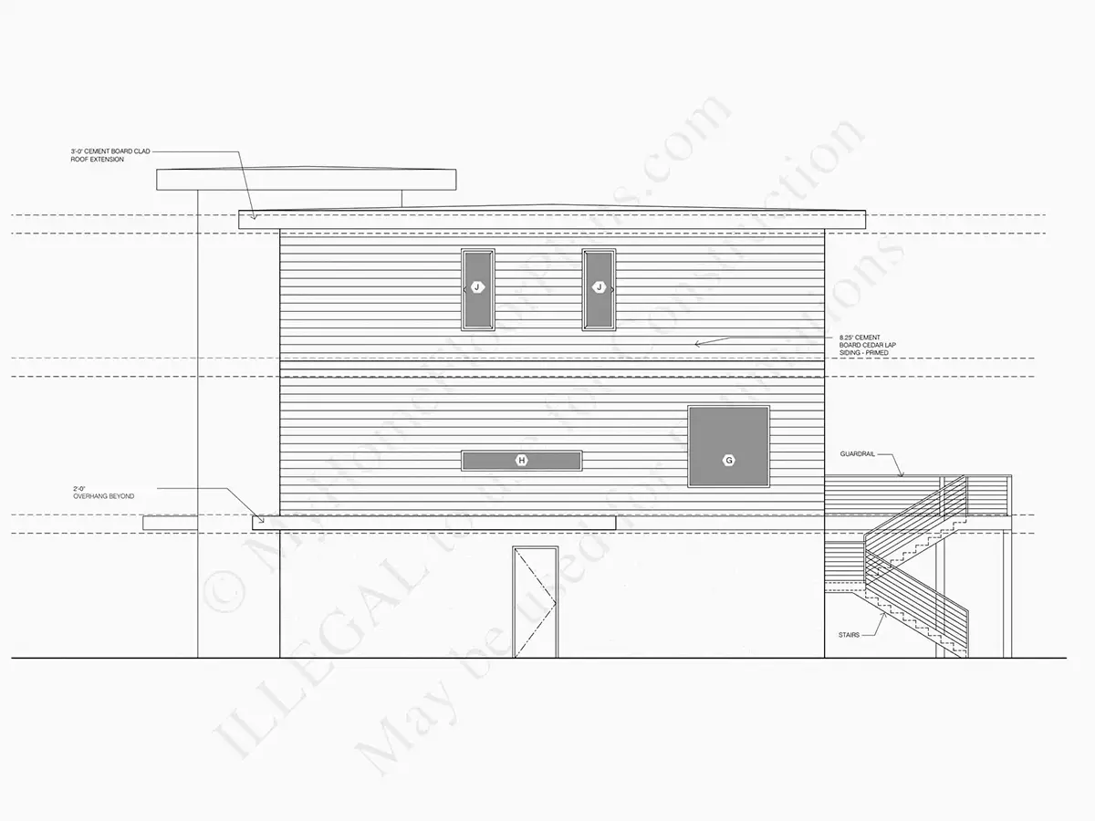 Fasādes 23 – Trīsstāvu mājas projekts 351 m², 5 Guļamistabas — 70598R