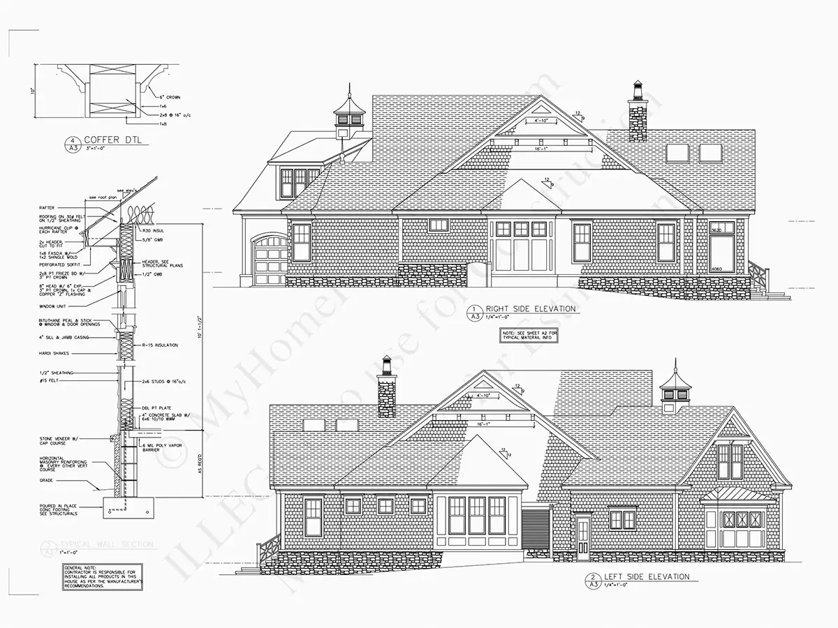 Fasādes 8 – Vienstāva mājas projekts 400 m², 4 Guļamistabas — 98458R