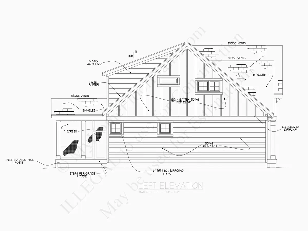 Fasādes 6 – Divstāvu mājas projekts 223 m², 4 Guļamistabas — 46774R