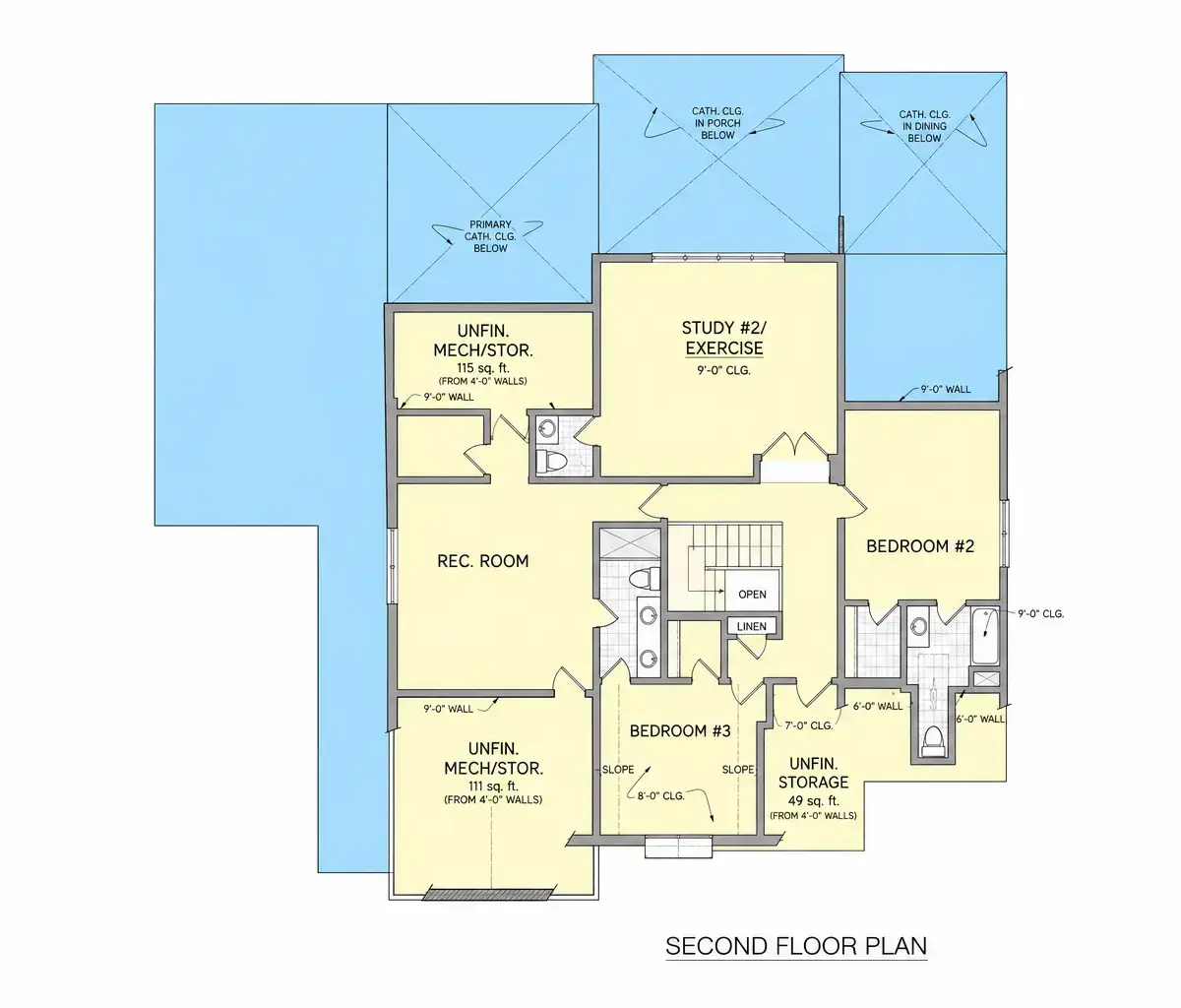 2. stāvs 19 – Divstāvu mājas projekts 397 m², 4 Guļamistabas — 38077R