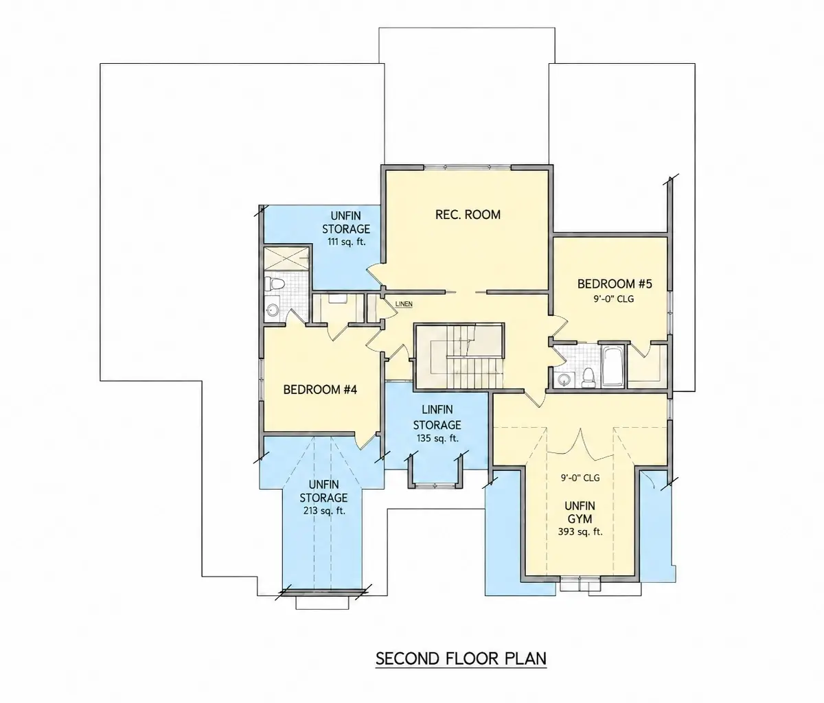 2. stāvs 21 – Divstāvu mājas projekts 360 m², 5 Guļamistabas — 82075R