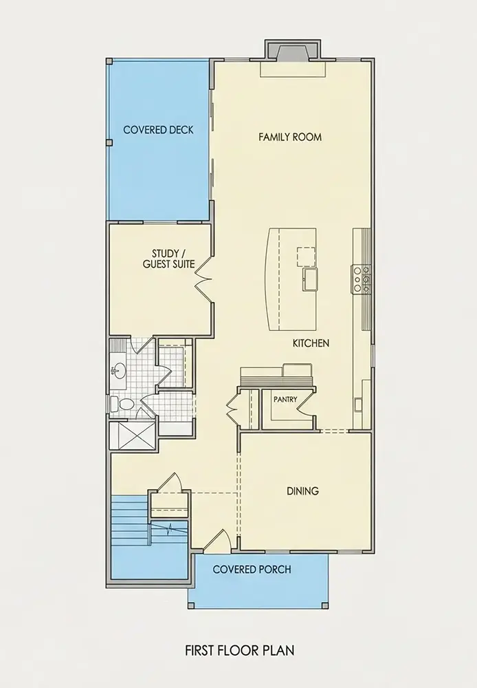 1. stāvs 20 – Divstāvu mājas projekts 331 m², 5 Guļamistabas — 96187R