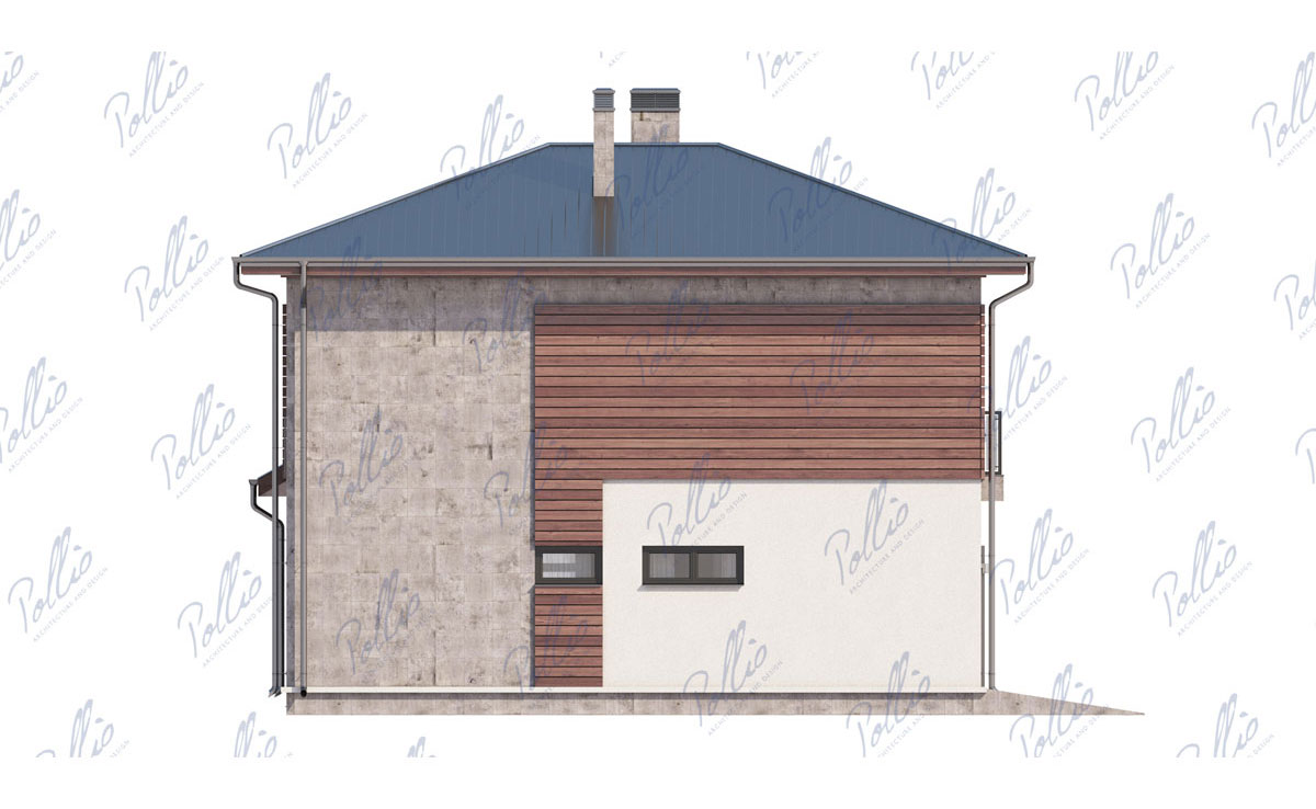 Divstāvu mājas projekts 236 m²: 4 Guļamistabas, Darba istaba, 3 Vannasistabas, Atvērta virtuve, Garāža