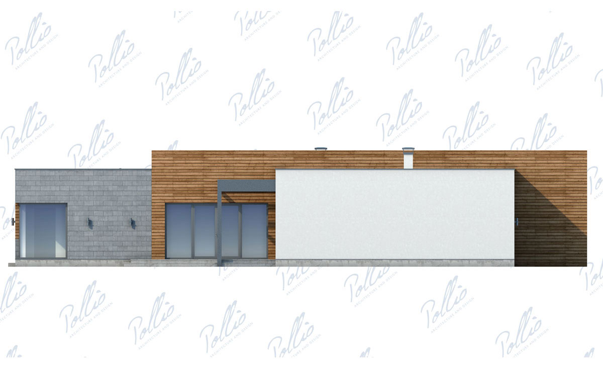 Vienstāva mājas projekts 203 m²: 3 Guļamistabas, Darba istaba, 3 Vannasistabas, Atvērta virtuve, Garāža