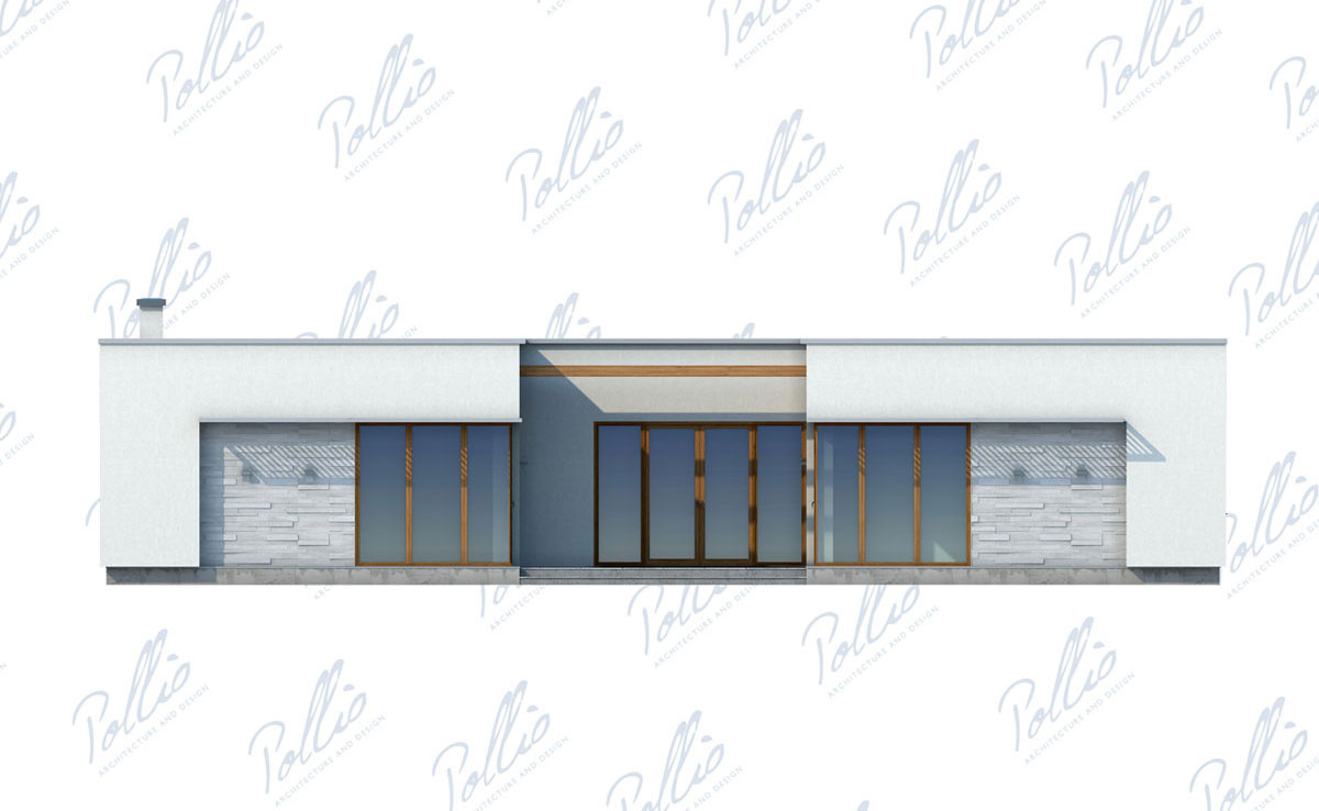 Vienstāva mājas projekts 233 m²: 3 Guļamistabas, Darba istaba, 3 Vannasistabas, Atvērta virtuve, Garāža