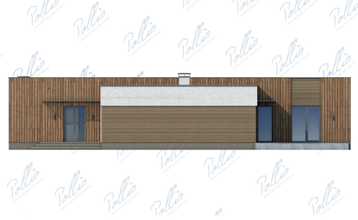 Vienstāva mājas projekts 217 m²: 3 Guļamistabas, Darba istaba, 4 Vannasistabas, Atvērta virtuve, bez Garāžas