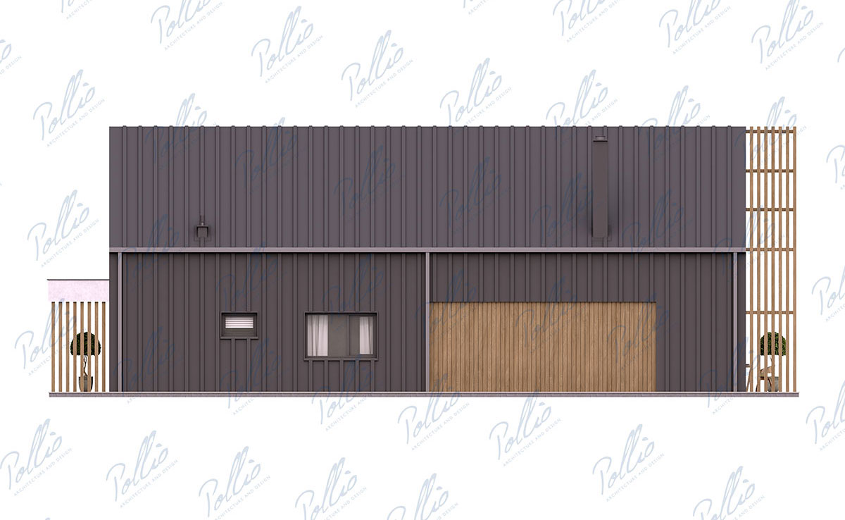 Mājas projekts ar mansardu 195 m²: 4 Guļamistabas, 2 Vannasistabas, Atvērta virtuve, bez Garāžas