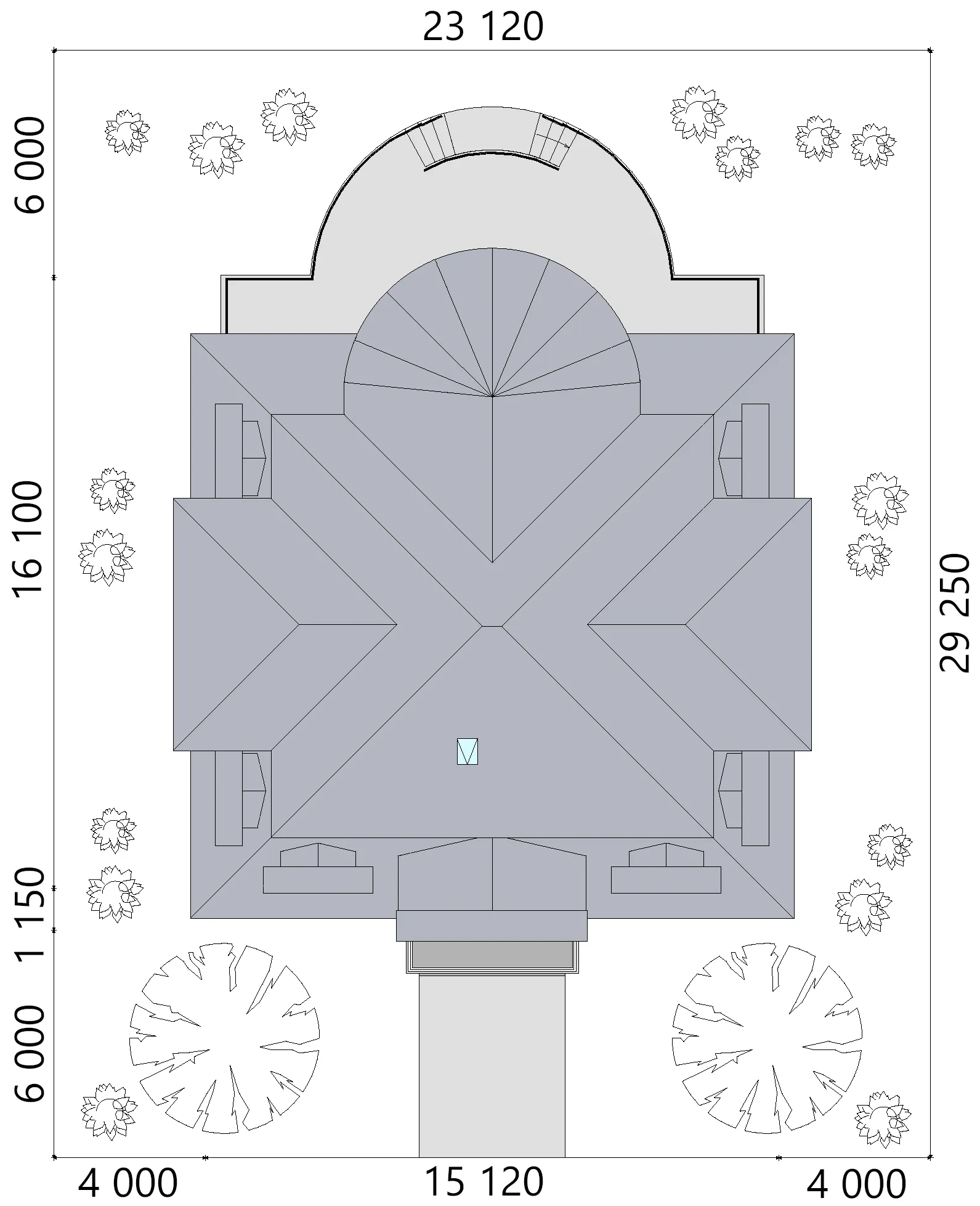 Divstāvu mājas projekts 358 m²: 4 Guļamistabas, 4 Vannasistabas, bez Garāžas