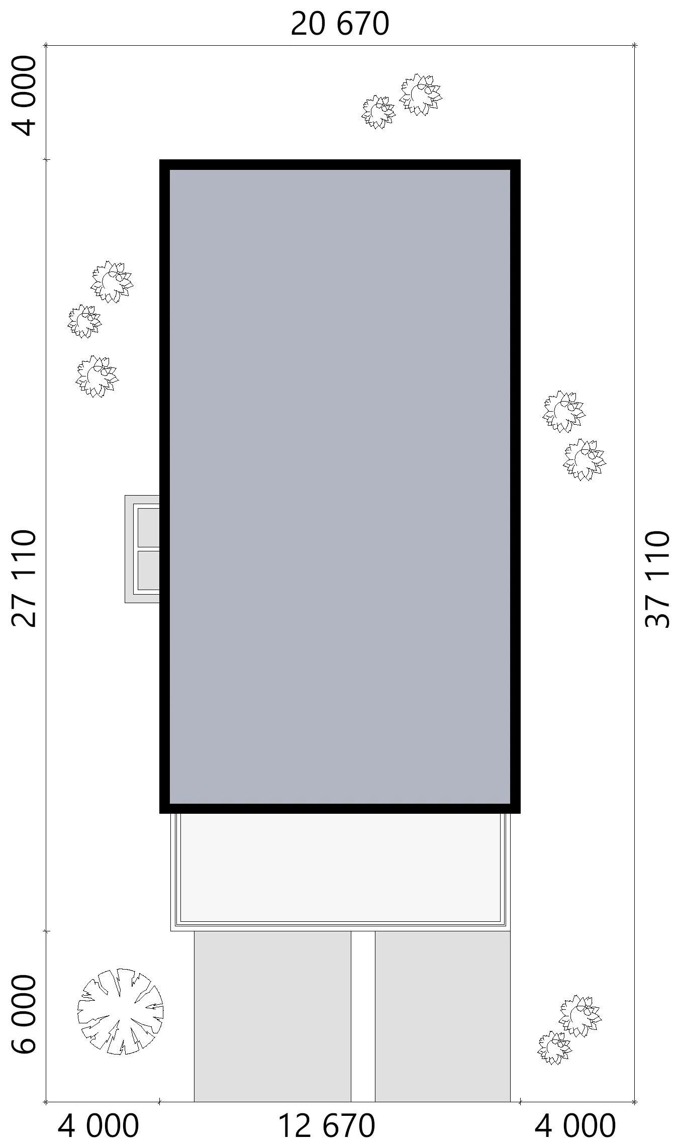 Divstāvu mājas projekts 415 m²: 3 Guļamistabas, Darba istaba, 4 Vannasistabas, Atvērta virtuve, Garāža
